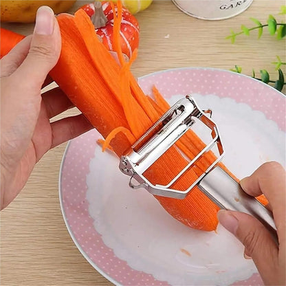 4-In-1 Stainless Steel Grater and Peeler, Double-Head Kitchen Tool(White)6