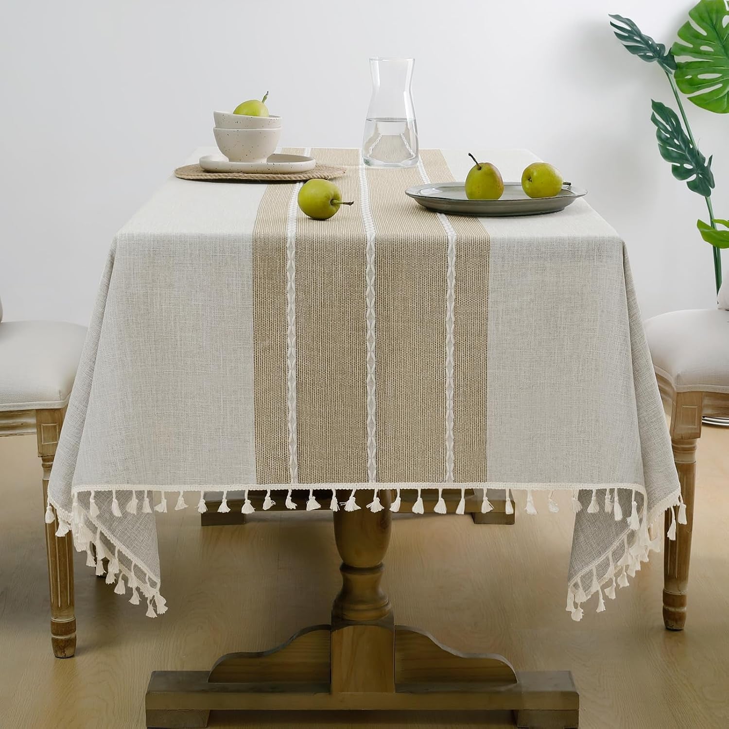 outdoor-linen-tablecloth-square-waterproof-cotton-boho-farmhouse-table-cloths-with-tassel-heavy-weight-wrinkle-free-table-cover-for-picnic-camping-dining-55-x-55-inch-coffee-lines