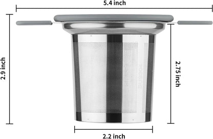 Stainless Steel Fine Mesh Tea Infuser for Loose Leaf Tea | Heat Proof Handles for Safe Grip, Fits Teapots Mugs & Cups, Rust Resistant, Easy to Clean, Versatile Tea Strainer & Diffuser2