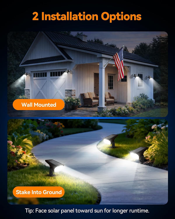 Solar Lights Outdoor Waterproof IP65, 56 LED 3 Lighting Modes Solar Spot Lights Outdoor, Solar Powered Landscape Lighting for Yard Pathway Garden, 4 Pack (Cool White)7