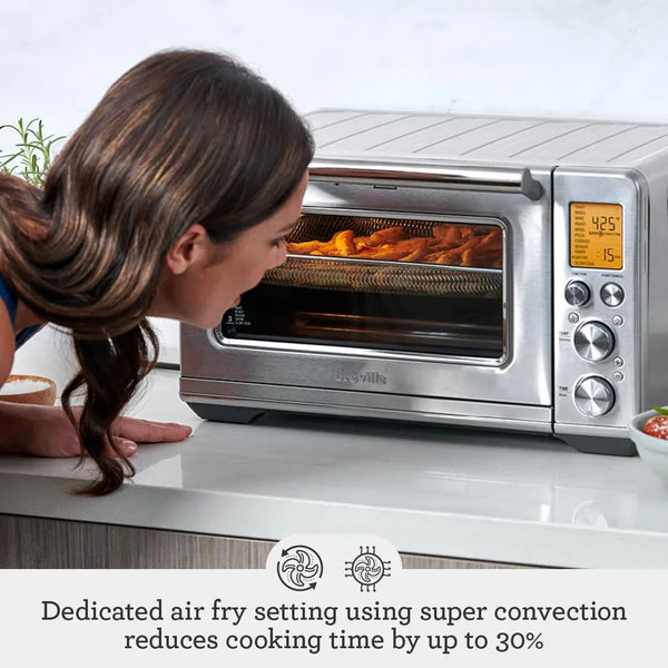 Breville BOV860BSS Smart Oven Air Fryer, Brushed Stainless Steel | Bake, Toast, Broil and More with Countertop Oven'S 11 Cooking Functions | Convection Setting Reduces Cook Time by up to 30%5