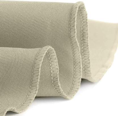round Tablecloth - 70 Inch Ivory round Table Cloth for 24 to 48 Inch round Tables - Heavy Duty Washable Fabric - for Buffet Table, Holiday Party, Dinner, Wedding & Baby Shower3