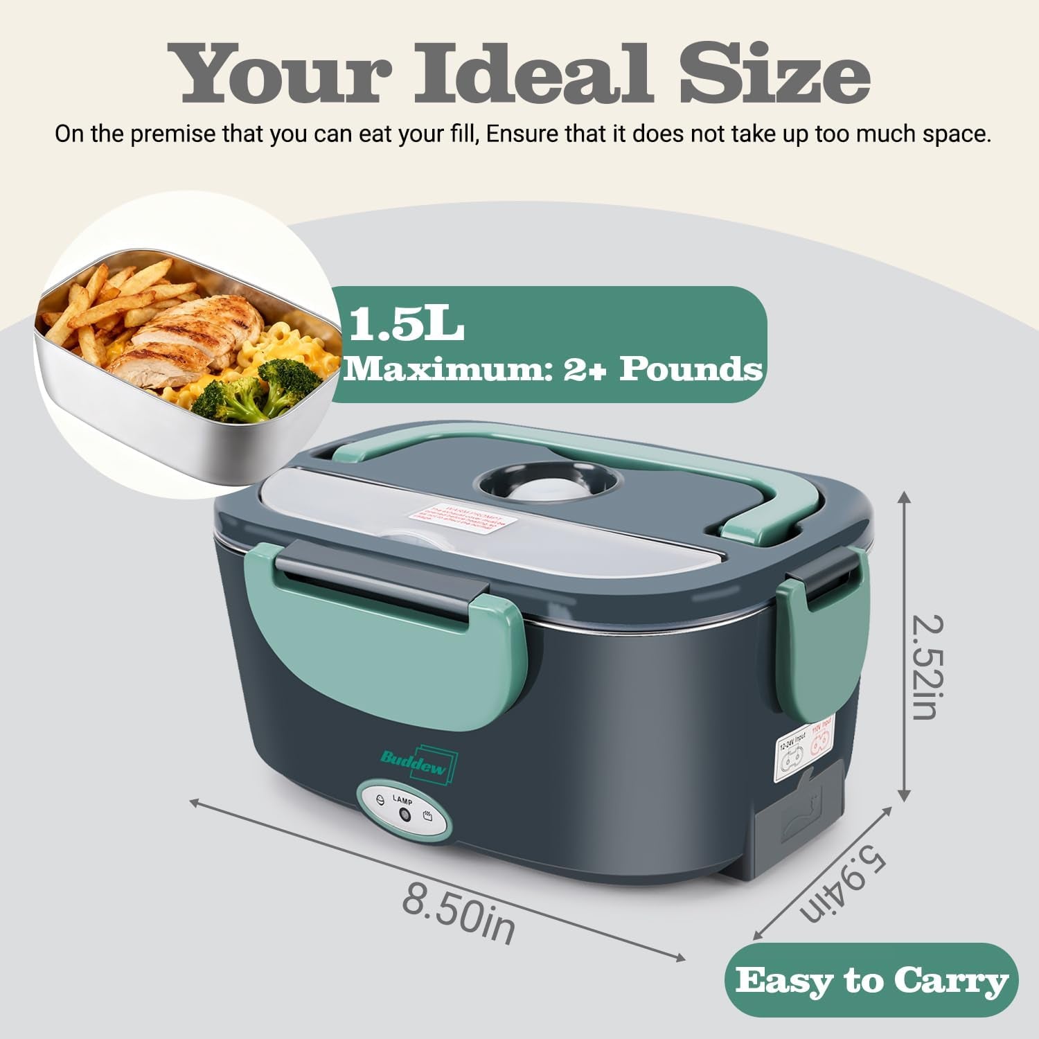 electric-heated-lunch-box-100w-fast-heating-1-5l-food-grade-304-stainless-steel-12v-24v-110v-portable-food-warmer-for-car-truck-office-adults-lonchera-electrica-portatil-green