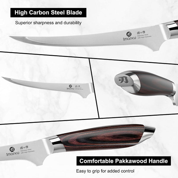 8 Inch Fillet Knife, Japanese High Carbon Stainless Steel4