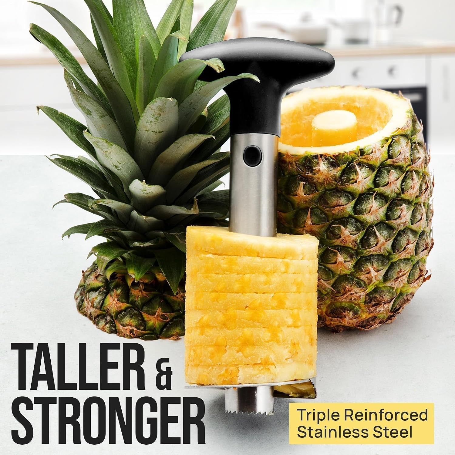 stainless-steel-pineapple-corer-slicer-heavy-duty-pineapple-cutter-eye-removal-tool-core-remover-tool-with-sharp-reinforced-blade-ergonomic-handle-black