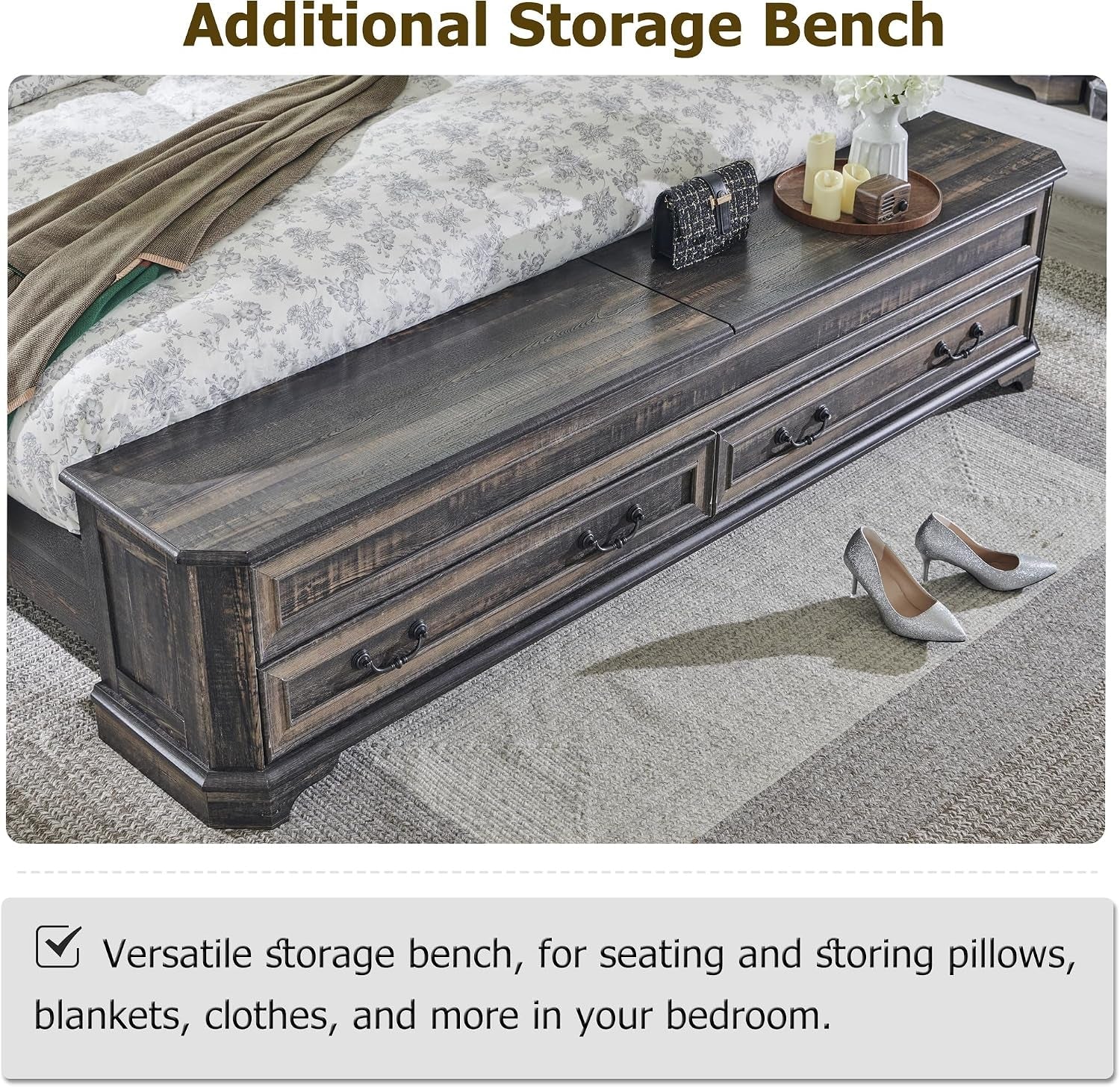 farmhouse-queen-bed-with-headboard-and-storage-bench