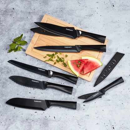 Cutlery Knife Set, 12Pc Metallic Cutlery Knife Set with Blade Guard , Lightweight, Stainless Steel, Durable & Dishwasher Safe, C55-12Pmb,Black3