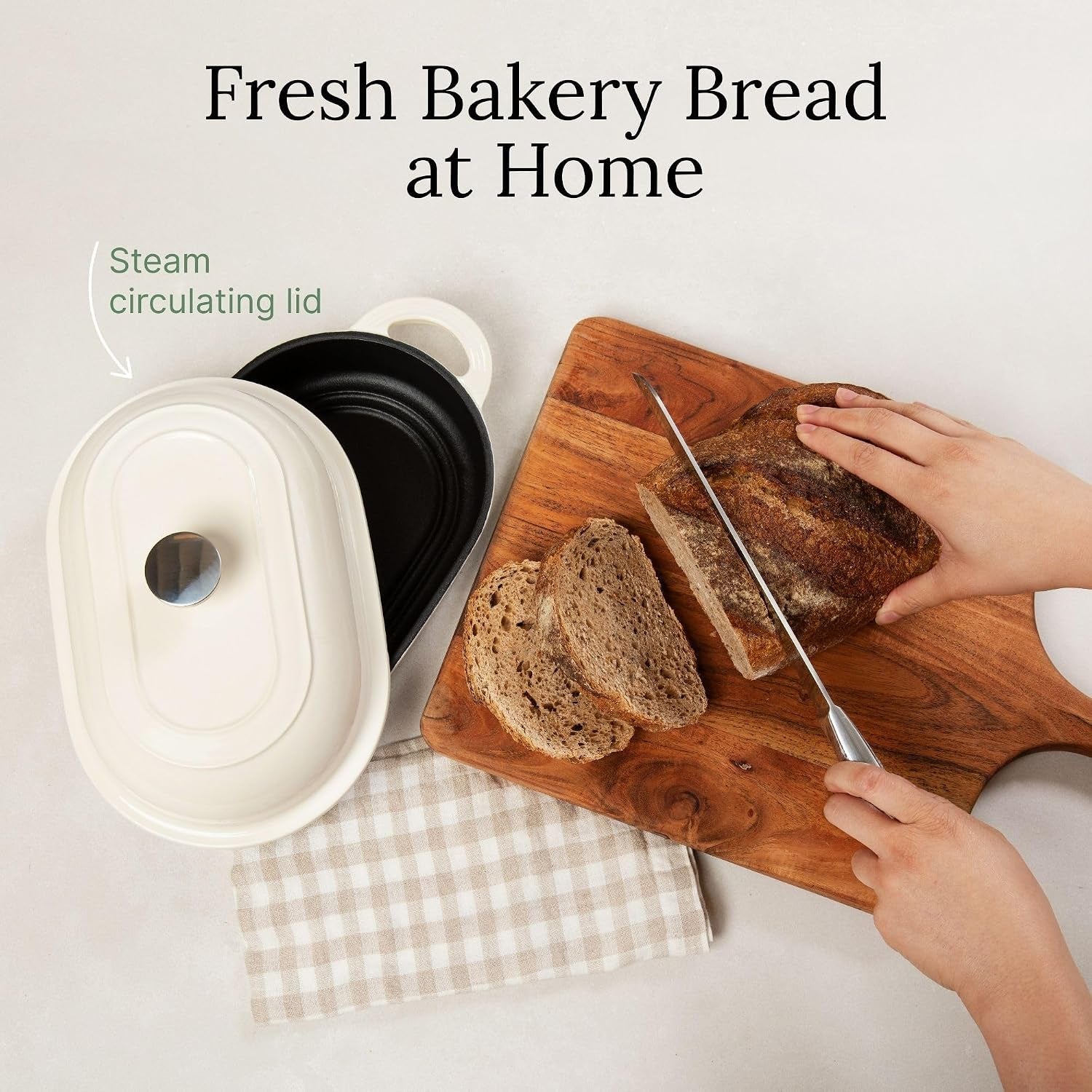 cast-iron-oval-bread-oven-10-x-6-5-rustic-dutch-oven-bread-cloche-with-steam-circulating-lid-for-perfect-sourdough