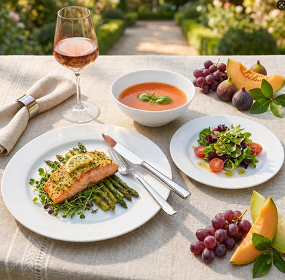 Melamine Dinnerware Sets-12 Pcs Dinner Dishes Set for 4,White Melamine Dinner Plates Set of 12,Rv White Plates Set, Kitchen Plates and Bowls Set,Dishwasher Safe, Unbreakable,Lightweight3