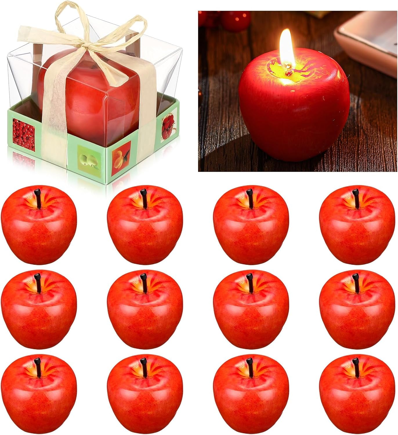 12pcs-rosh-hashanah-apple-candle-jewish-new-year-red