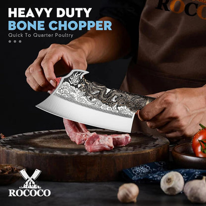 Heavey Duty Cleaver Knife - Dragon Butcher Cleaver3