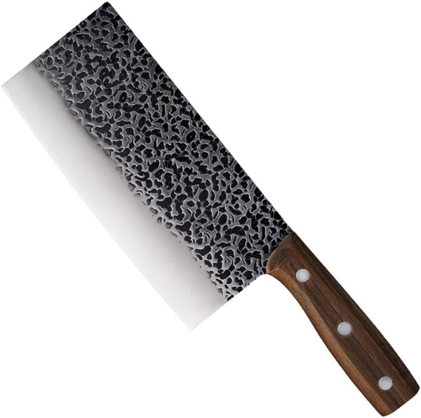 Meat Cleaver,Cleaver Knife 8 Inch Kitchen Knife Meat Cleaver Tools Household Butcher Home Stainless Steel Hammered Knives1