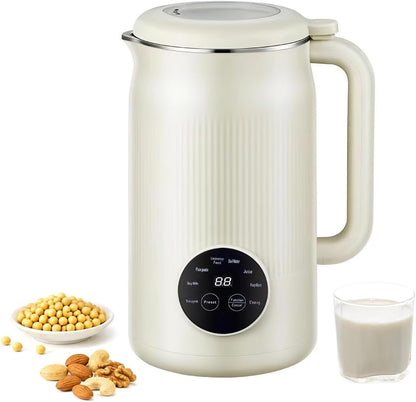 8 in 1 Nut Milk Maker,40Oz Soy Milk Maker Machine with 10 Blades, for Homemade Oat, Nut, Soy, Juice, Plant-Based with Delay Start/Self Clean Features Self-Cleaning and Scheduled Timer Functions1
