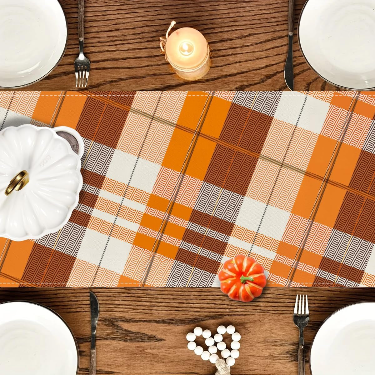 fall-table-runners-60-inches-long-kitchen-dining-plaid-decor-13x60
