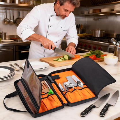 Chef Knife Bag with 18 Utensil Slots, up to 17 In, Bag Only2