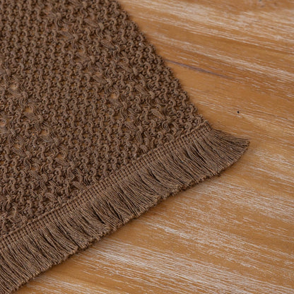 Fall Thanksgiving Boho Macrame Brown Table Runner 13X48 Inch7
