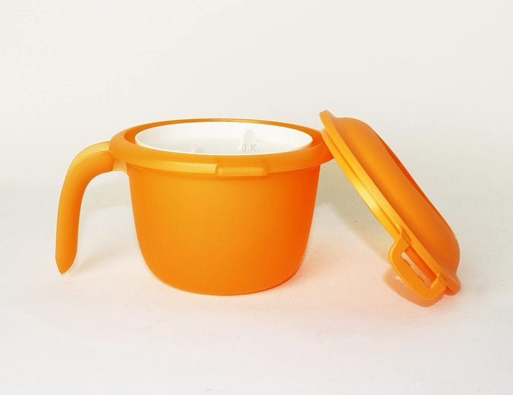 Junior Reismeister 550 Ml in Orange Microwave Rice Cooker + Hanging Spoon Apricot+2