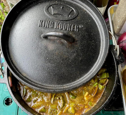 20 Quart Pre-Seasoned Cast Iron Dutch Oven with Lid and Wire Bail Handle- Great for Gumbo, Jambalaya, Chili, Soup and Stew5