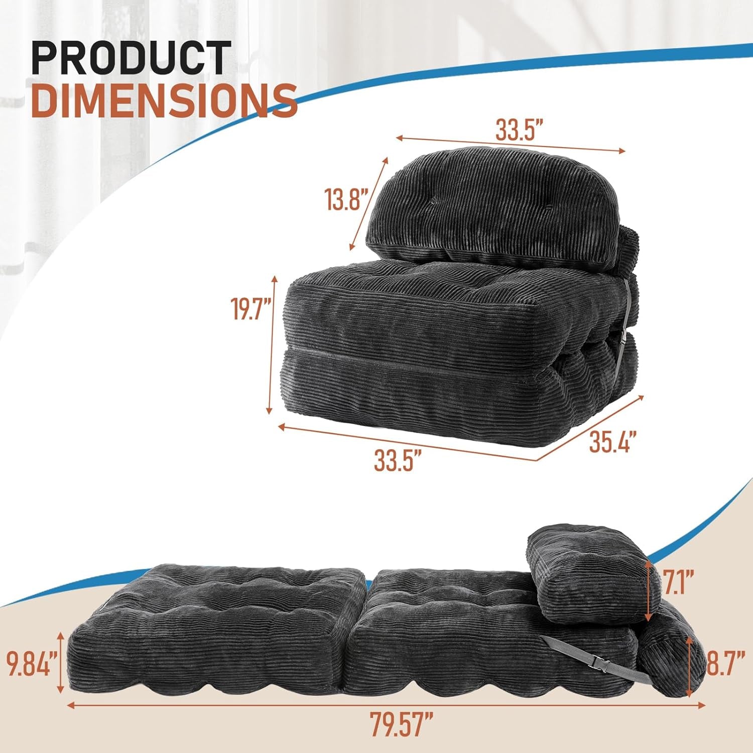 folding-sofa-bed-convertible-sleeper-chair-with-back-support-and-pillow