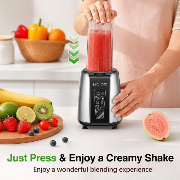 Smoothie Blender, 1000W, Blenders Smoothies and Shakes, Frozen Drinks | 13-In-1 Kitchen Smoothie Maker and Grinder Combo, 10 Oz & 2X22 Oz To-Go Cups, Push Start, Dishwasher Safe, Recipe, Black8