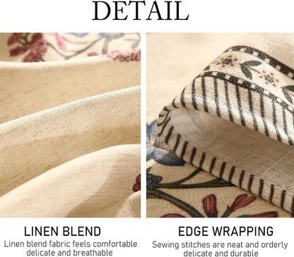 Designer French Linen round Tablecloth,Diameter 67"-Helena E5