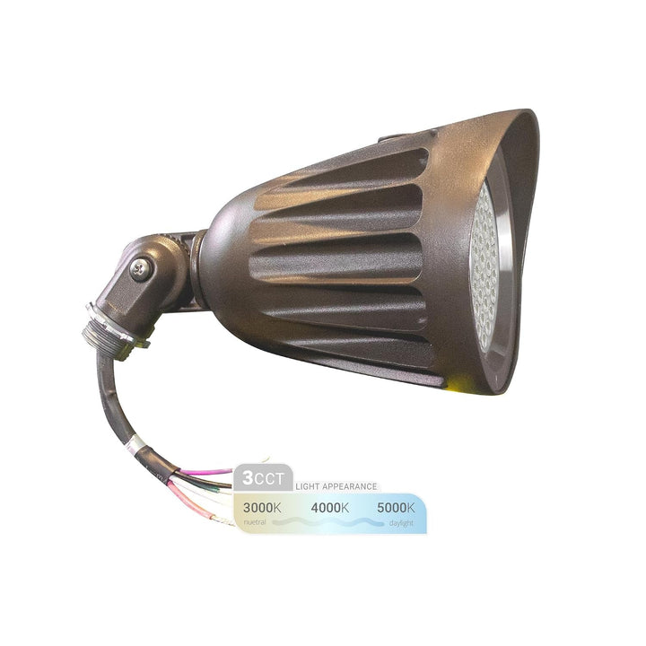 25W Bronze LED Bullet Spot Light for Outdoor Landscapes, CCT 30K-50K