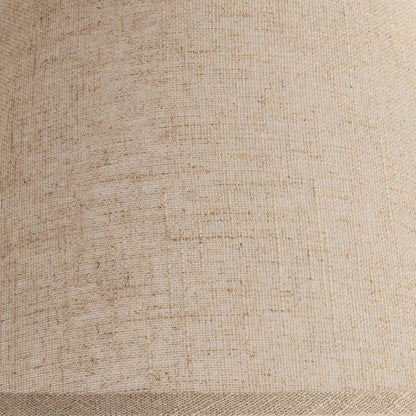 Pre-Assembled Sela Fine Large Burlap Empire Shade 6.5X15X10.75 (Spider) | 6.5" Top X 15" Bottom X 10" High X 10.75" Slant Replacement for Table Lamps Harp + Finial7