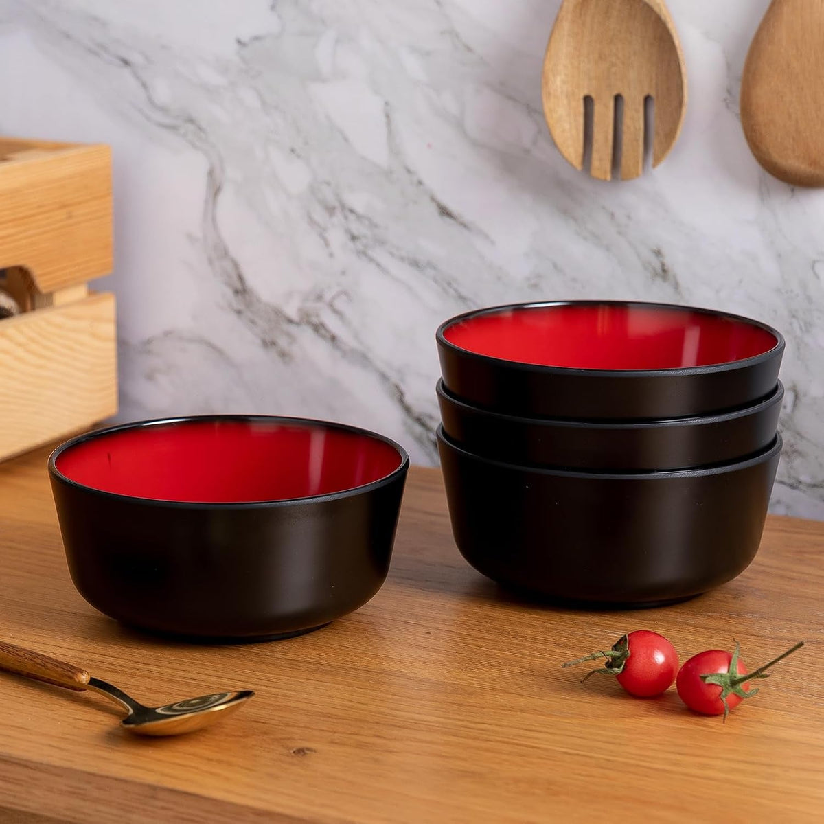 melamine-12-piece-modern-dinnerware-set-kitchen-plates-and-bowls-sets-luxury-2-tone-red-and-black-ceramic-look-dish-set-for-4-christmas-luxury-dinnerware-dishes-set