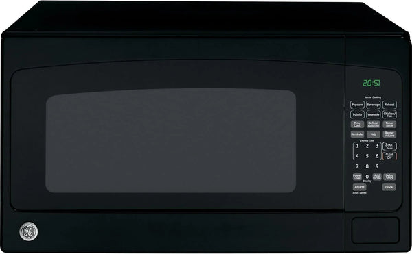 GE JES2051DNBB Countertop Microwave Oven, 1,200-Watt Capacity, 2.0 Cubic Ft., 8 Auto Setting Cooking Settings, Kitchen Essentials for the Countertop, Dorm Room or Apartment, Black1