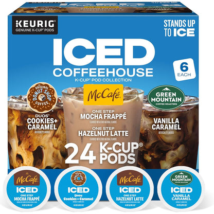 ® K-Cup Iced Duos Cookies and Caramel Coffee - Compatible with Keurig Brewer - Medium - 24 / Box1