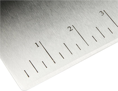 Multi-Purpose Bench Scraper, Stainless Steel Dough Cutter with Measurement Marks, Dishwasher Safe, Non-Slip Contoured Grip, 6", Black, Silver4