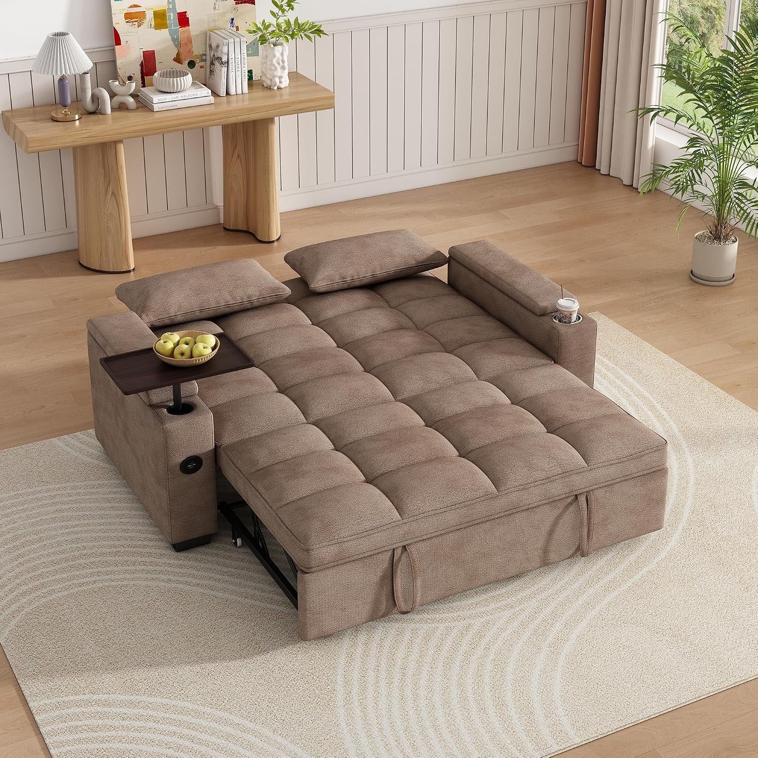 65-3-in-1-pull-out-sofa-bed-compact-convertible-sleeper-couch-with-rotating-side-table-usb-charging-ports-storage-armrests-adjustable-comfort-for-guests-small-living-rooms