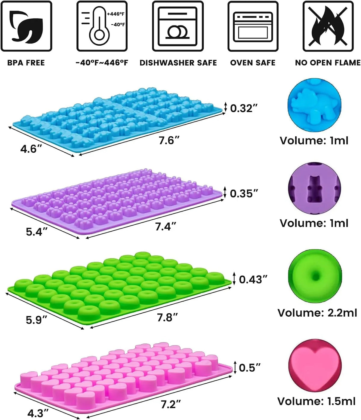gummy-bear-candy-molds-mini-silicone-molds-4-pack-with-2-droppers-food-grade-bpa-free-non-stick-featuring-heart-dinosaur-bear-donut-shapes-for-gummies-candy-fruit-snacks