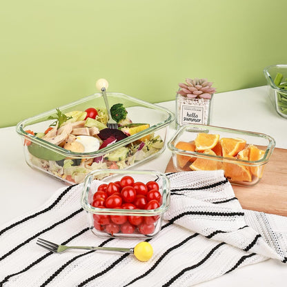 8 Pack Glass Food Storage Containers with Lids, Meal Prep Containers, Airtight Bento Boxes with Leak Proof Locking for Microwave, Oven, Freezer and Dishwasher, BPA Free6