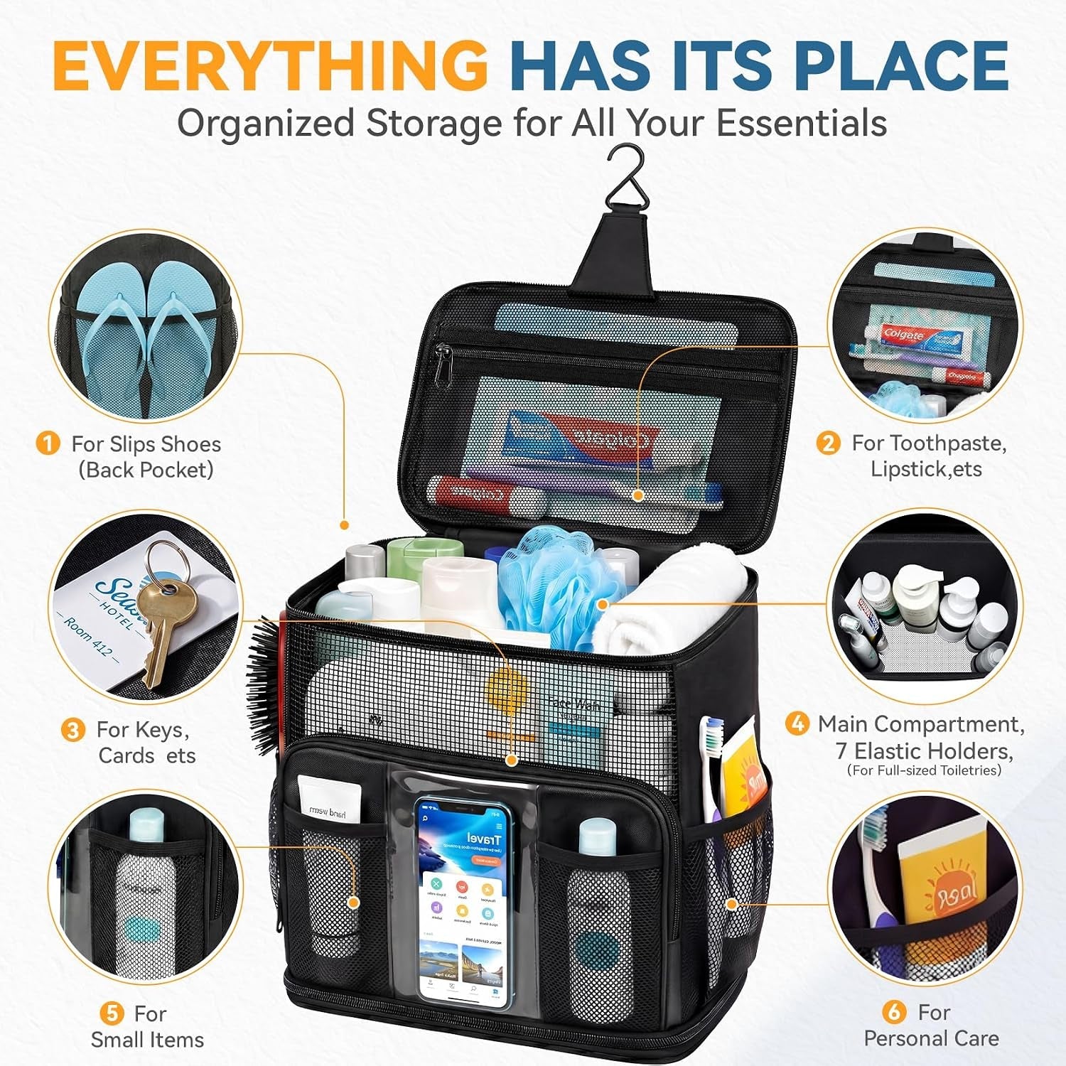 shower-caddy-portable-for-college-dorm-hanging-travel-toiletry-bag-with-phone-pocket-waterproof-bottom-cover-quick-dry-mesh-shower-bag-dorm-room-essentials-for-guys-girls-cruise-essentials-2026