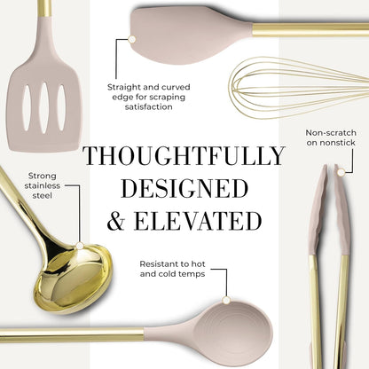 Beige & Gold Kitchen Utensils Set, 7-Piece6