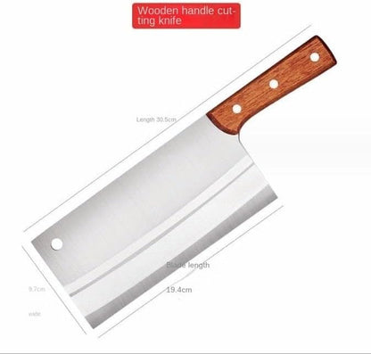 Meat Cleaver,Cleaver Knife 7.5 Inch Butcher Knife Cleaver Meat Knife Wood Handle Knife Vegetable Cutting Cooking Knife2