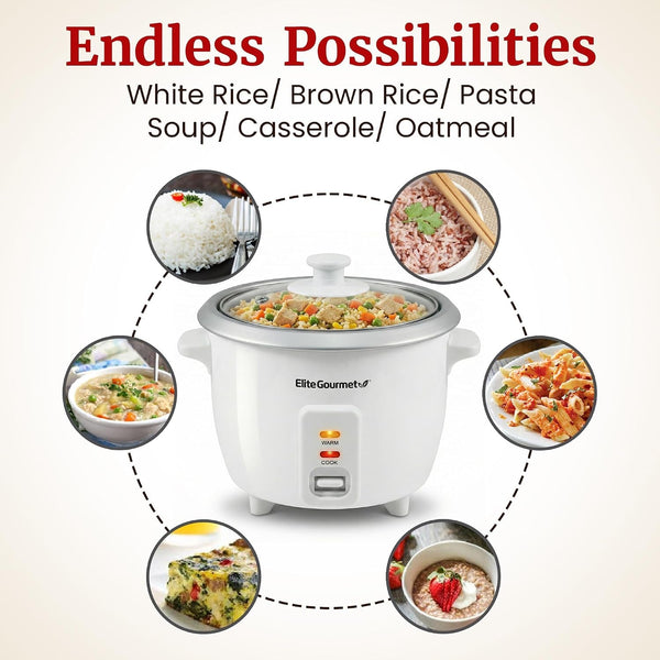 ERC-003X Rice Cooker, Keep Warm, White, 6 Cups Cooked | 3 Cups Uncooked - Also Makes Soups, Stews, Grains and Hot Cereals for Versatile One-Pot Meals8