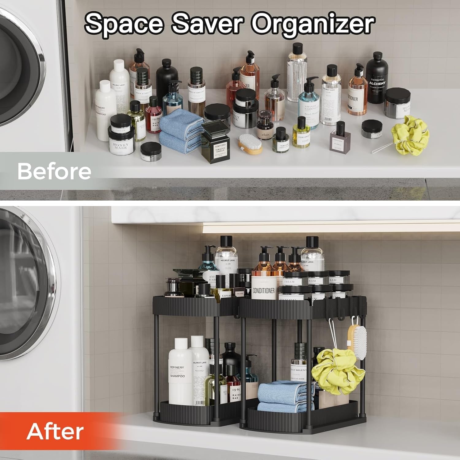 2-packs-under-sink-pull-out-storage-organizers-12-8-inches-black