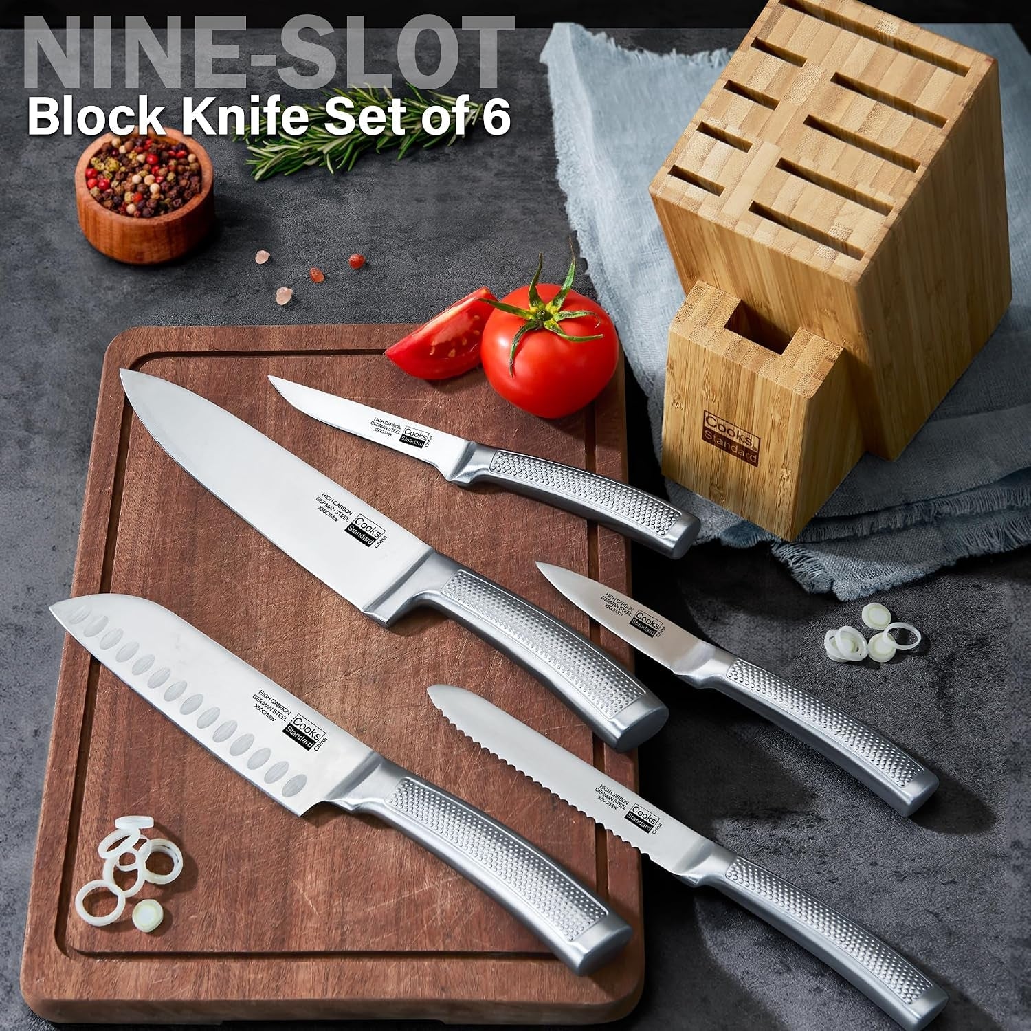 classic-bamboo-kitchen-cutlery-block-set-with-knifes-stainless-steel-forge-high-carbon-german-blade-with-expandable-bamboo-storage-block-for-extra-slots-6-piece