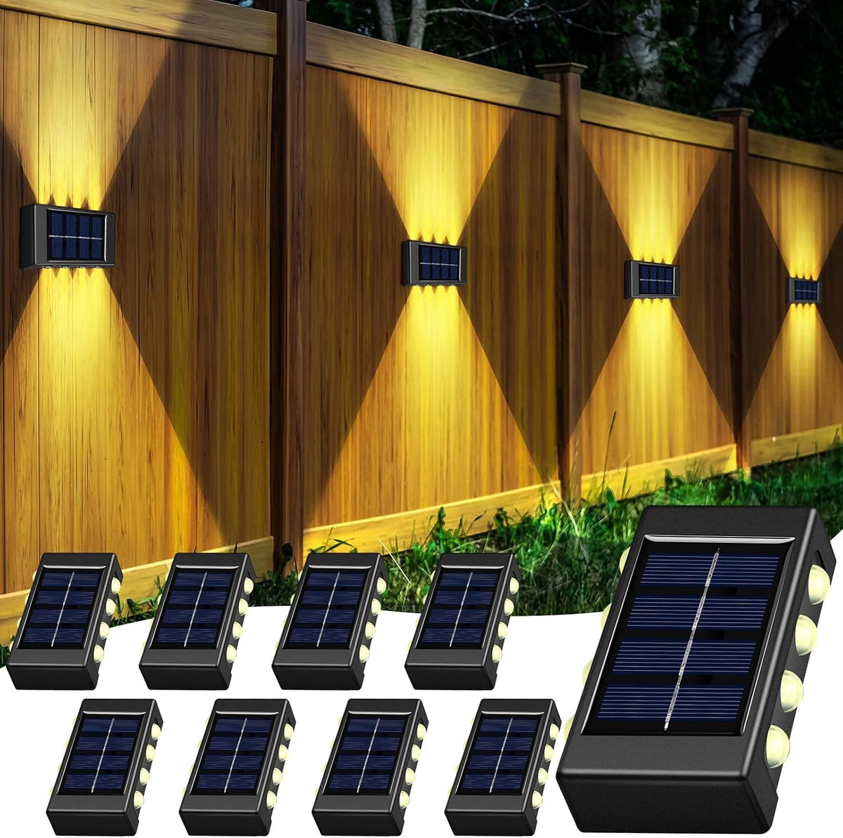 8-pack-solar-wall-lights-for-outside-3000k-warm-solar-fence-lights-up-and-down-autumn-led-outdoor-decorative-waterproof-lamps-dusk-to-dawn-led-lighting-wall-sconces-for-outside-deck-garage