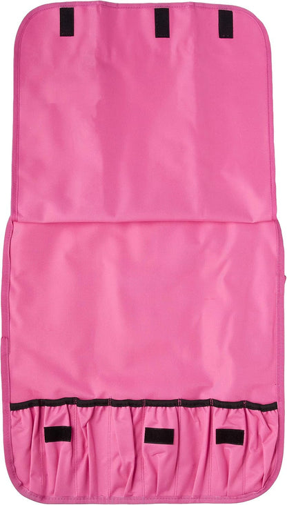 7-Pocket Knife Roll Storage Bag, Pink3