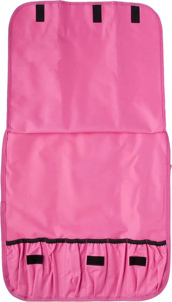 7-Pocket Knife Roll Storage Bag, Pink3