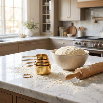 Stainless Steel Metal Measuring Cups, Gold Finish5