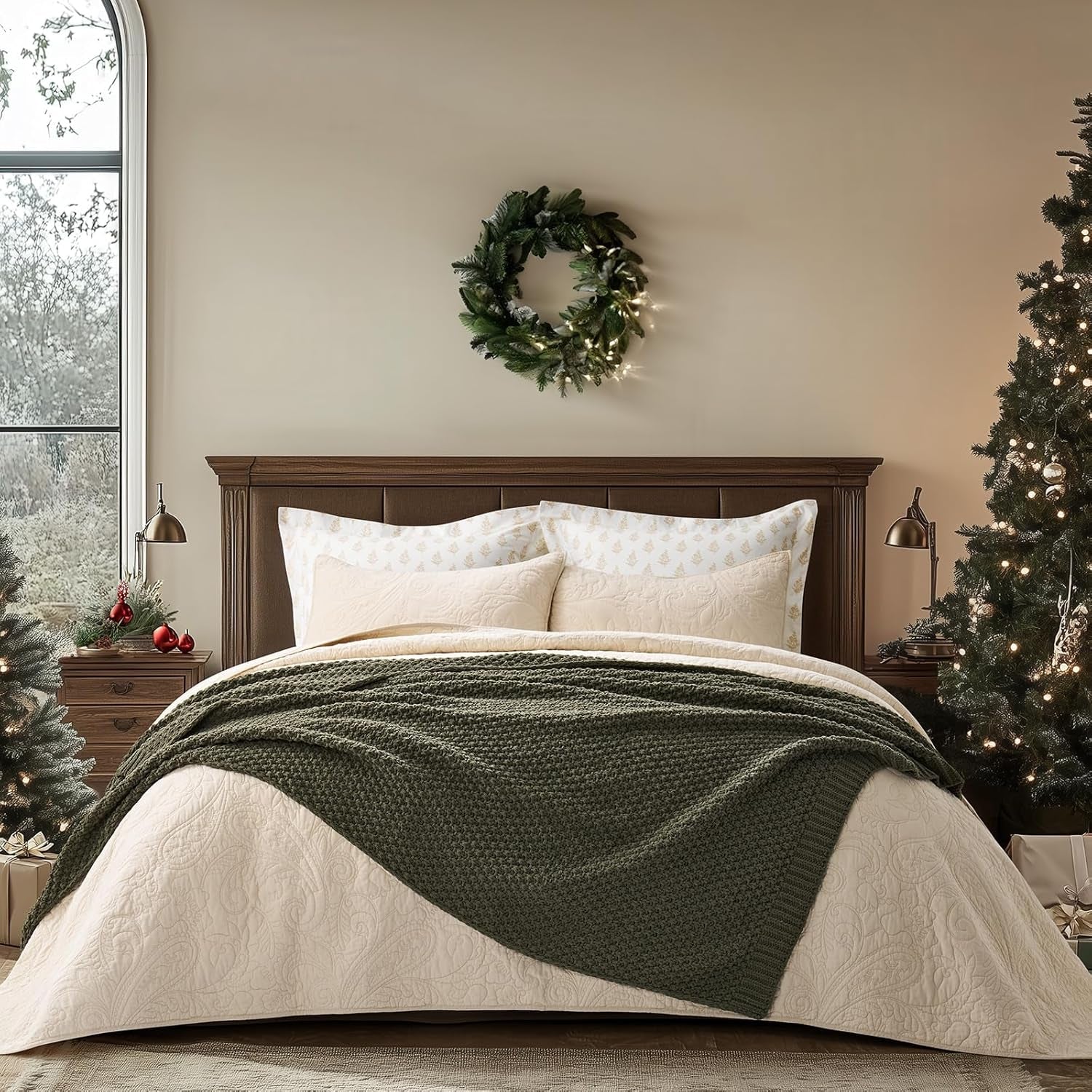 home-chunky-chenille-knit-throw-blanket-50-x-60-olive-green-sculpted-moss-stitch-chic-modern-farmhouse-all-season-warmth-oeko-tex®-certified-elegant-blanket-for-couch-bed-sofa
