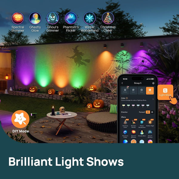 Smart Solar Spot Lights Outdoor SL5C, IP67 Halloween Lights Outdoor2