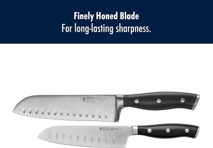 HENCKELS Forged Accent Razor-Sharp 2-Pc Knife Set, Santoku Knife 5 Inch, Santoku Knife 7 Inch, German Engineered Informed by 100+ Years of Mastery,Black8