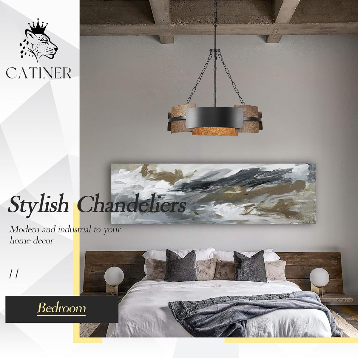 24-6-light-industrial-drum-chandelier-with-walnut-grain-finish
