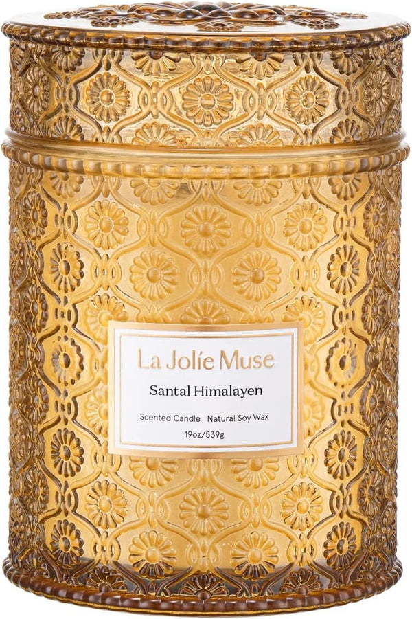 Santal Himalayen Scented Candles for Home, 19 Oz Natural Soy1