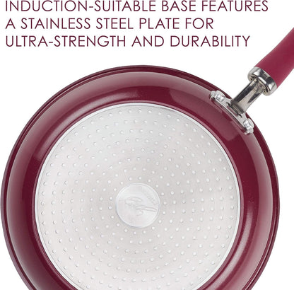 Create Delicious Nonstick Cookware Pots and Pans Set, 13 Piece, Burgundy Shimmer3